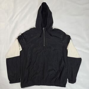 L.A. Hearts PacSun Quarter-Zip Windbreaker Jacket Women's Medium Black/Cream